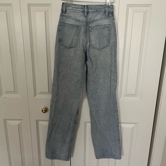 PACSUN High Rise Straight Leg Distressed Jeans - Picture 2 of 4